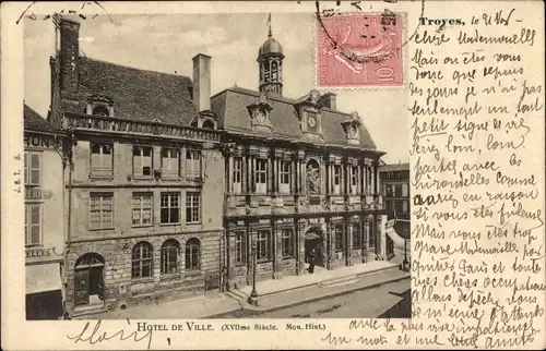 Ak Troyes Aube, Hotel de Ville