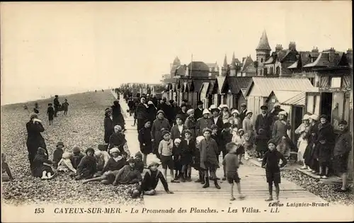 Ak Cayeux sur Mer Somme, Promenade des Planches, Villen