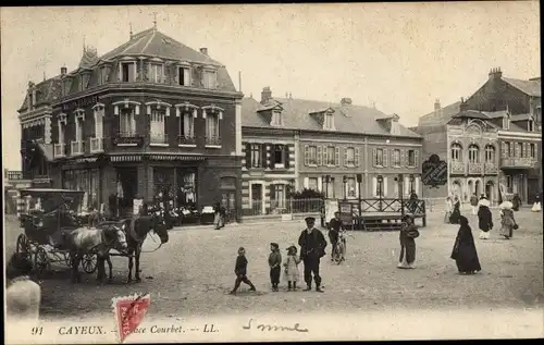 Ak Cayeux sur Mer Somme, Place Courbet