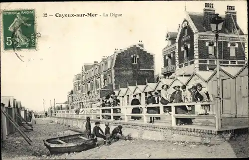 Ak Cayeux sur Mer Somme, Digue