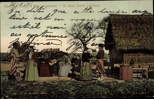 Ak Argentinien, Costumbres, El Gato, baile nacional