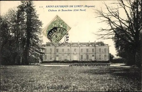 Postkarte Saint Saturnin du Limet Mayenne, Chateau de Beauchene