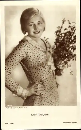 Ak Schauspielerin Lien Deyers, Ross Verlag 5192/1