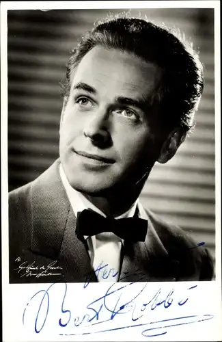 Ak Sänger Bert Robbé, Portrait, Autogramm