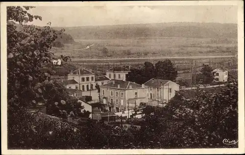 Ak Pagny sur Meuse Lorraine Meuse, Gesamtansicht des Bahnhofs