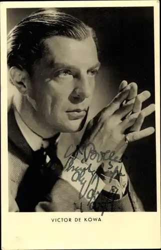 Ak Schauspieler Victor de Kowa, Portrait, Autogramm