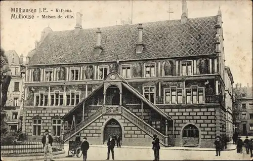 Ak Mulhouse Mülhausen Elsass Haut Rhin, Rathaus