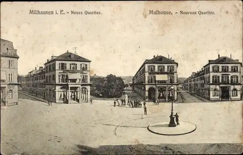 Ak Mulhouse Mülhausen Elsass Haut Rhin, Neues Quartier
