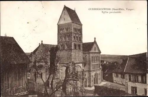 Ak Gueberschwihr Geberschweier Alsace Haut Rhin, Pfarrkirche