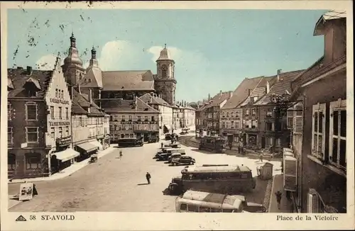 Ak St. Avold Lorraine Moselle, Place de la Victoire