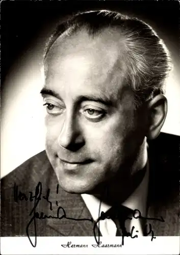 Ak Moderator Hermann Haarmann, Portrait, Autogramm