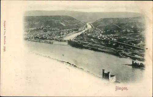 Ak Bingen am Rhein, Panorama