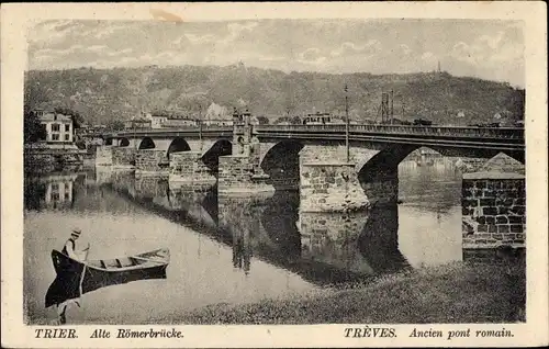 Ak Trier an der Mosel, Alte Römerbrücke