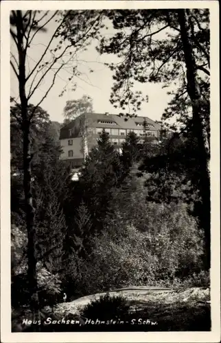 Foto Ak Hohnstein Sächsische Schweiz, Haus Sachsen