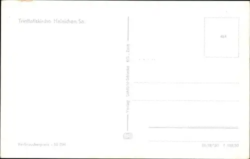 Ak Hainichen in Sachsen, Trinitatiskirche, Innenansicht, Altar