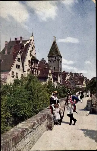 Ak Ulm an der Donau, Promenade an der Stadtmauer