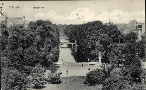 Ak Düsseldorf am Rhein, Königsallee, Brücken