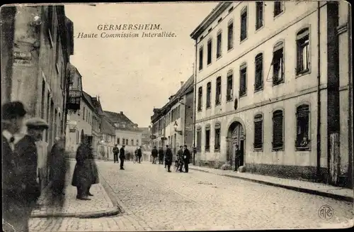 Ak Germersheim am Rhein, Straßenpartie