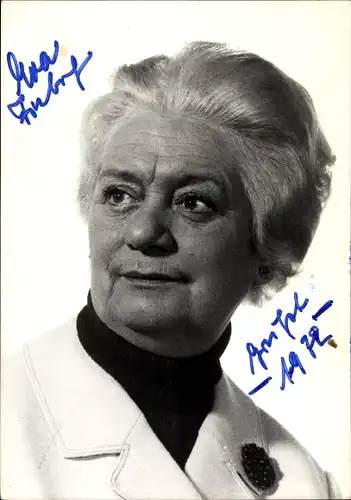 Foto Ak Schauspielerin Eva Fiebig, Portrait, Autogramm