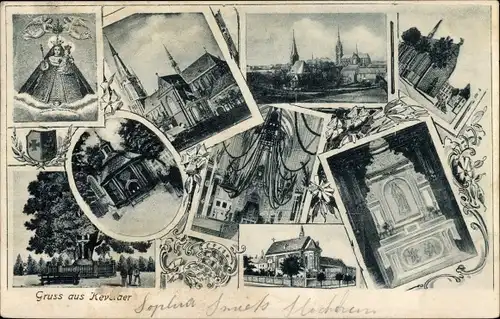 Ak Kevelaer am Niederrhein, Totalansicht, Gnadenkapelle, Kreuzbaum