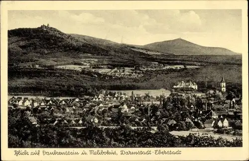 Ak Eberstadt Darmstadt in Hessen, Panorama, Frankenstein und Melibokus