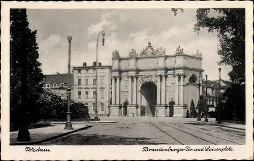Ak Potsdam in Brandenburg, Brandenburger Tor, Luisenplatz