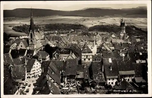 Ak Rottweil am Neckar, Fliegeraufnahme, Kirche