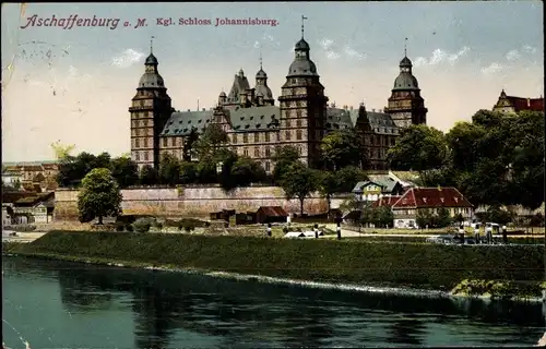 Ak Aschaffenburg in Unterfranken, Kgl. Schloss Johannisburg