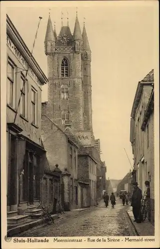 Ak Sluis Zeeland Niederlande, Meerminstraat