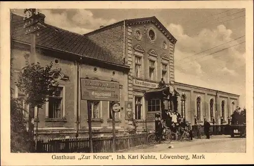 Ak Löwenberg in der Mark, Gasthaus Zur Krone
