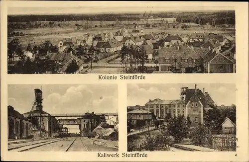 Ak Steinförde Wietze Lüneburger Heide, Kolonie, Kaliwerk