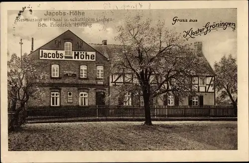 Ak Kloster Gröningen Sachsen Anhalt, Restaurant Jacobs-Höhe