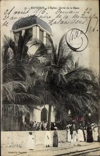 Ak Rufisque Senegal, Die Kirche verlässt die Messe