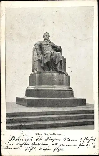 Ak Wien 1 Innere Stadt, Goethe-Denkmal