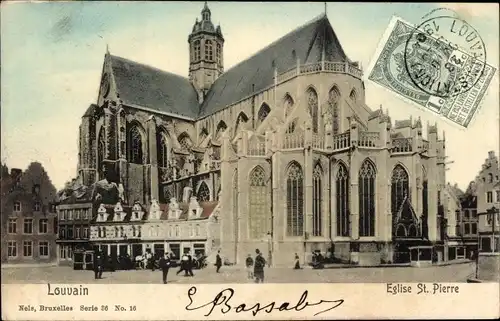 Ak Louvain Leuven Flämisch-Brabant, St. Peter-Kirche