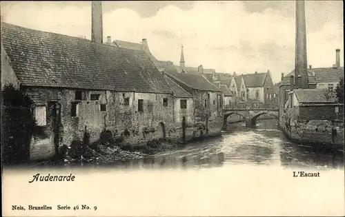 Ak Oudenaarde Oudenaarde Ostflandern, die Schelde