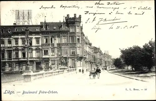 Ak Lüttich Lüttich Wallonien, Boulevard Frere-Orban