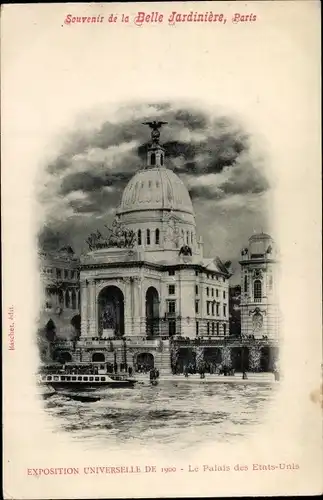 Ak Paris, Palast der Vereinigten Staaten, Weltausstellung von 1900