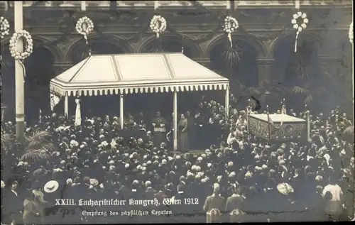 Ak Wien 1 Innere Stadt, XXIII. Eucharistischer Kongress 1912, Empfang den päpstlichen Legaten