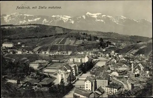 Ak Feldkirch Vorarlberg, Totalansicht, Stella matutina