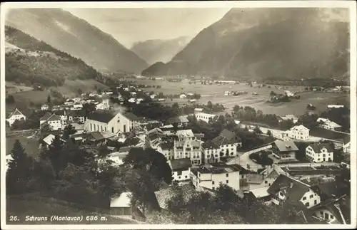 Ak Schruns in Vorarlberg, Totalansicht