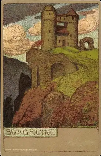 Künstler Ak Liebermann, Ernst, Burgruine