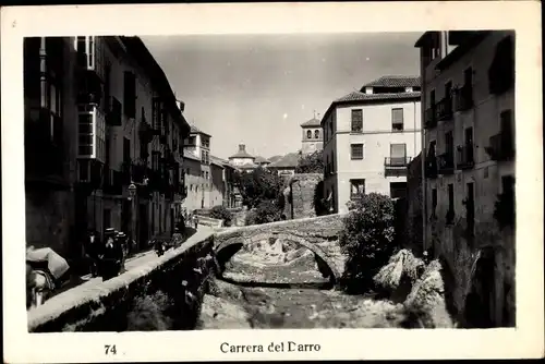 Ak Granada Andalusien Spanien, Carrera del Darro