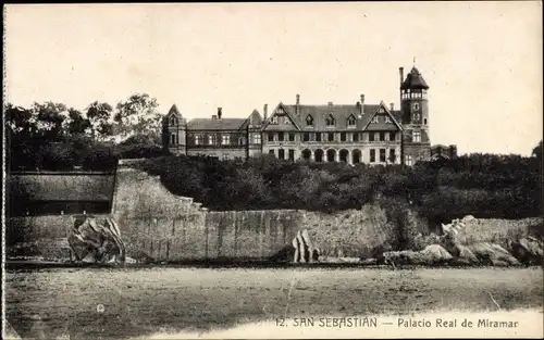 Ak Donostia San Sebastian Baskenland, Palast Miramar