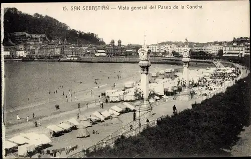 Ak Donostia San Sebastian Baskenland, Paseo de la Concha