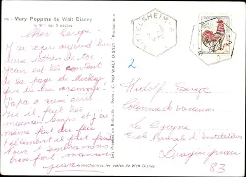 Ak Walt Disney, Filmszene Mary Poppins