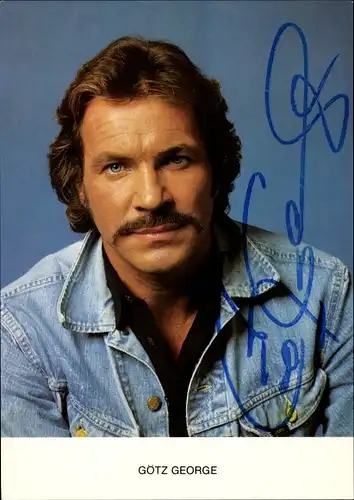 Ak Schauspieler Götz George, Portrait, Autogramm