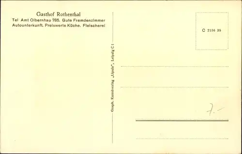 Ak Rothenthal Olbernhau im Erzgebirge, Gasthof, Stösser Felsen, Natschungtal