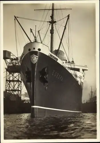 Ak Turbinen Schnelldampfer Europa, NDL, Hafen