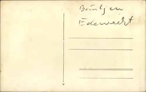 Foto Ak Edewecht im Ammerland, Baustelle, Brüntjen, Zimmermänner